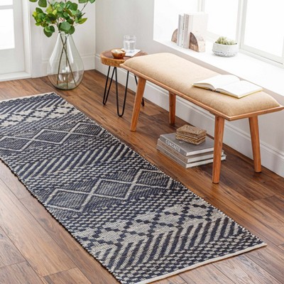 Hauteloom Abuyon Jute Hallway, Kitchen Runner Rug - Bohemian, Transitional