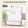 15 Drawer Dresser for Bedroom, Fabric Storage Drawer, with Side Pockets, Hooks - 4 of 4