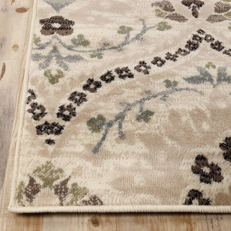 Distressed Abstract Damask Indoor Area Rug or Runner by Blue Nile Mills, 4 of 7