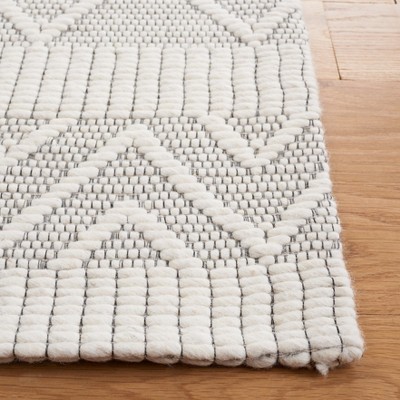 Ivory Beige Flat Woven Wool Synthetic 3' x 5' Rug