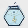 14K Gold Dipped Cubic Zirconia Duo Initial Multi-Strand Necklace - A New Day™ Gold - 3 of 4