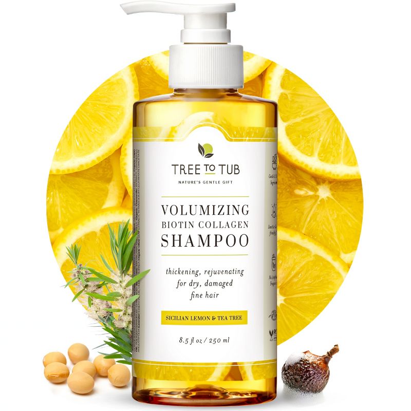 Tree To Tub Biotin Shampoo - Biotin and Collagen Shampoo, Volumizing Hair Thickening Shampoo, Sulfate Free Argan Oil Shampoo for Women & Men, 1 of 11