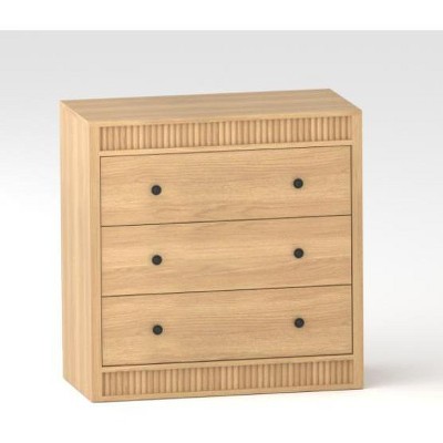 3 Drawer Dresser, Wooden Storage Cabinet for Bedroom Living Room Nursery