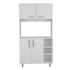 NicBex Storage Buffet Cabinet 67" Kitchen Pantry Sideboard Cabinet with Microwave Storage Option, 3 Interior Shelves, 2 External Storage Shelves - 3 of 4