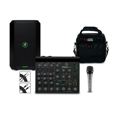 Mackie MobileMix 8-Channel USB-Powerable Mixer With Thump GO Speaker and e 835 Microphone