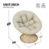 41.5'' Wicker Ergonomic Papasan Chair with Cloud Thick Cushion, Waterproof Stain-Resistant UV-Resistant Cover and 360° Swivel Base - 2 of 4
