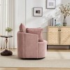 Swivel Barrel Accent Chair,33.85" Modern Upholstered Lounge Chair with Metal Base for Living Room or Bedroom-Baofuwish - 4 of 4