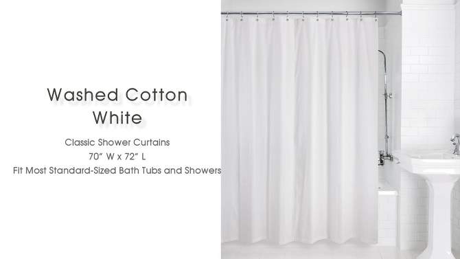 Washed Cotton Shower Curtain - Allure Home Creation, 2 of 9, play video