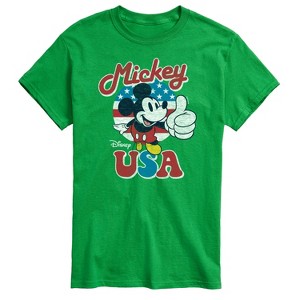 Men's - Disney - Mickey Mouse USA Flag Thumbs Up Short Sleeve Graphic T-Shirt - 1 of 3