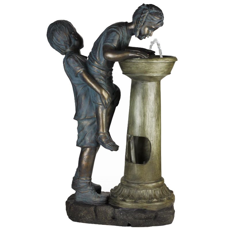 Northlight 31" Children at the Fountain Outdoor Patio Garden Water Fountain - Bronze/Black, 3 of 6