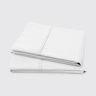 Aireolux Supreme Egyptian Cotton Sateen Standard Pillowcase Set, White