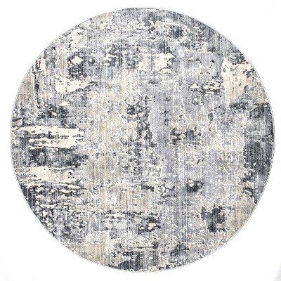 Nuloom Abstract Levitan Indoor Area Rug, Round 6', Silver