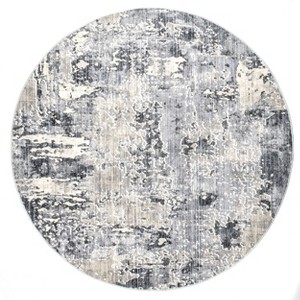 Nuloom Abstract Levitan Indoor Area Rug, Round 6', Silver - 1 of 4