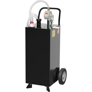 Acekool Gallon Wheeled Fuel Tank with Hand Pump - 10ft Hose for Gas, Diesel - Safe Refueling for Cars, Mowers, Boats - 1 of 4