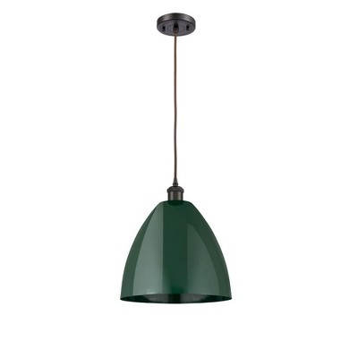 Plymouth Dome - 1 Light Cord Hung Mini Pendant In Industrial Style-14.75 Inches Tall and 12 Inches Wide