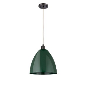 Plymouth Dome - 1 Light Cord Hung Mini Pendant In Industrial Style-14.75 Inches Tall and 12 Inches Wide - 1 of 1