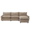 WJSHome 116''Oversized L-Shape Cloud Couch Modular Sectional Reclining Couches for Living Room, 3 Seat with Power Recliner Sofa & Ottoman - 4 of 4