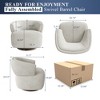Swivel Barrel Accent Lounge Chair with 360¡ã Metal Base, High-Density Foam, Stain-Resistant Upholstery and No Assembly Required - 4 of 4