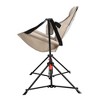 Sevobal Outdoor Portable Chairs Hammock Camping Chair Folding Rocking Recliner with Pillow Cup Holder for Lawn Backyard, Beige, 11"*8.3"*37.8" - 4 of 4