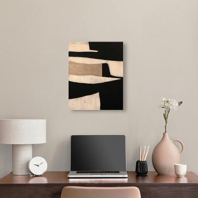 Modern Earth Tone Abstract Canvas Wall Art, 20" x 16"