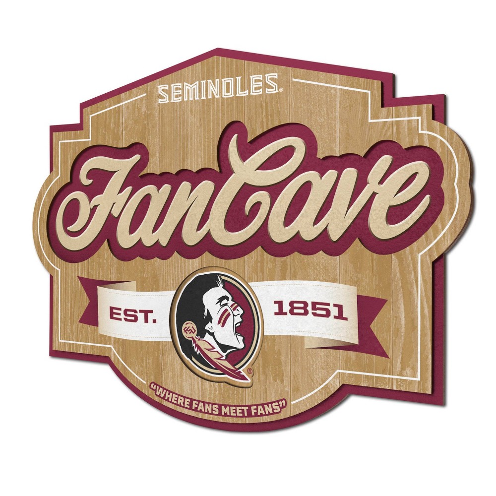 Photos - Other Decoration NCAA Florida State Seminoles Fan Cave Sign