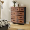 DOMETOUR Dresser for Bedroom 9 Drawer Fabric Storage Tower, Storage Cabinet Tall Chest Organizer Unit Bins Living Room Entryway Closet-Gray - 3 of 4
