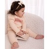 MiniMoi 2 Piece Baby and Toddler Girls "Tiptoe Through The Tulips" 100% Cotton Knit Embroidered Legging Set - 2 of 3