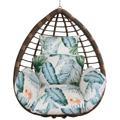 thumbnail image 2 of Hawaiian Pattern Cushion Pad For Hanging Egg Swing Chair – 35x23 In, Soft Polyester, Removable Cover 2 of 5