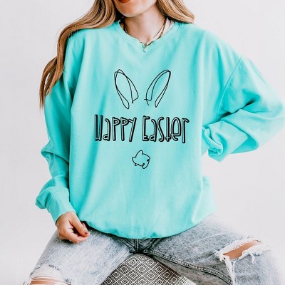 Simply Sage Market Women's Lightweight Garment Dyed Graphic Sweatshirt Happy Easter