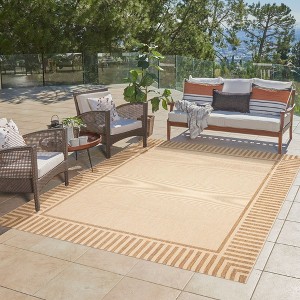 Gertmenian Paseo Kiano Modern Striped Flatweave Indoor Outdoor Area Rug - 1 of 4