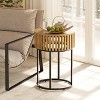 Tribesigns 17.71"Round Side Table, Tall Nightstand with MDF and Metal Frame—for Living Room, Bedroom, Small Space, Easy-Assemble - 2 of 4