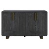 Merax Vintage-Inspired 4-Door Retro Buffet Storage Cabinet with Adjustable Shelves - 3 of 4
