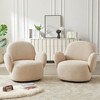 APRILSOUL Swivel Accent Chair for Living Room, Metal Frame, High-Quality Fabric, Compact and Space-Saving - 2 of 4