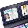 Hachikiko Leather RFID Blocking Wristlet Wallet - Large Capacity Credit Card Holder with 24 Card Slots & ID Windows - 4 of 4