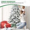 SEVOBAL 7ft Flocked Christmas Tree Realistic Snowy Hinged Tree Metal Stand Full Artificial Xmas Tree Holiday Decoration, White, 105.4"*33"*105.4" - 2 of 4