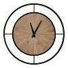 Kate and Laurel Newfield Round Metal Wall Clock, 22" Diameter, Rustic Brown and Black - 2 of 4