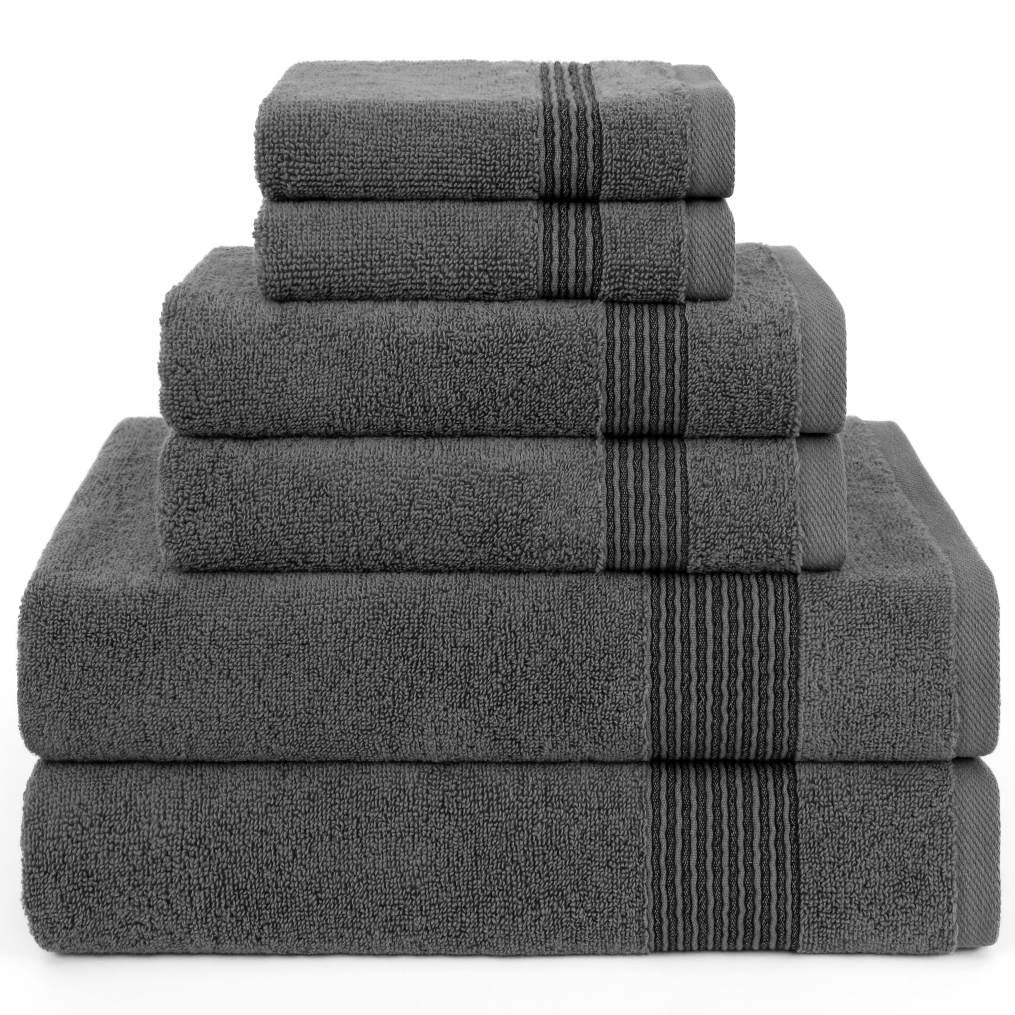 American Soft Linen 100% Micro Cotton 6 Piece Towel Set Luxury Zero Twist Ultra Soft and Plush Towels for Bathroom