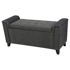 Alden Armed Storage Bench - Teal - Christopher Knight Home - 1 of 4