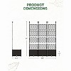 Coucheta 3/4/7-Piece Raised Garden Bed with Trellis, Vertical Planter Box & Privacy Screen for Climbing Plants, Metal Frame,Black - 2 of 4