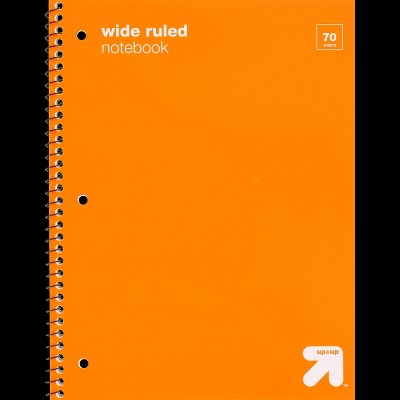 Photo 1 of 11 Wide Ruled 1 Subject Flexible Plastic Cover Spiral Notebook - up & up™
