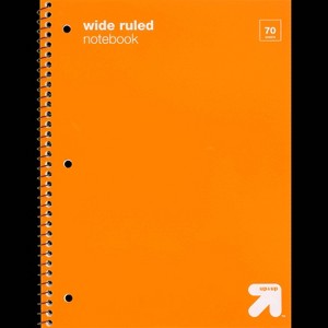 Wide Ruled 1 Subject Flexible Plastic Cover Spiral Notebook - up&up™ - 1 of 3