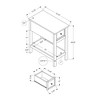 Angel Sar Narrow Accent Table with Drawer and Shelf, Space-Saving End Table/Nightstand, Dark Brown Veneer Finish for Living Room or Bedroom - 3 of 4