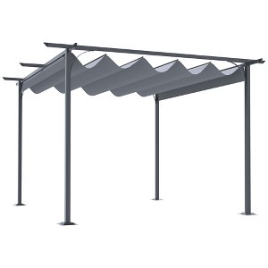 Outsunny Retractable Pergola Canopy, UV Protection & Sun Shade for Garden, Grill, Patio, Backyard - 1 of 4