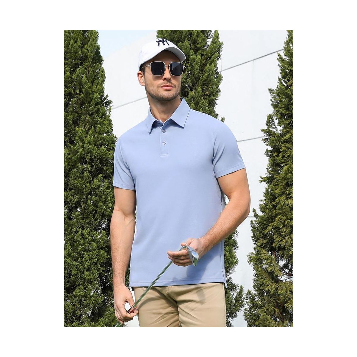 Polo Shirts for Men Short Sleeve Casual Business Sports Tennis Golf Shirts - thumbnail 3