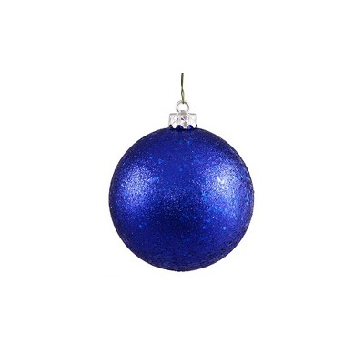 Northlight 4" Shatterproof Holographic Glitter Christmas Ball Ornament - Blue