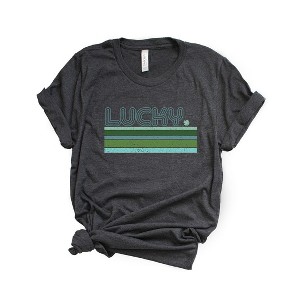 Simply Sage Market Women's Retro Lucky Stripes Short Sleeve Graphic Tee - 1 of 4