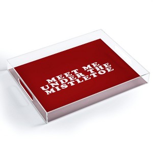 Leah Flores Mistletoe Kiss Acrylic Tray - Deny Designs - 1 of 4