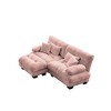 94.4" Chenille Modular L-Shaped Sectional Sofa with Bolster Armrests and Ottomans for Small Living Room - 4 of 4