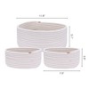 Unique Bargains Woven Storage Organizer Decor Storage Basket 3 Pcs - 3 of 4