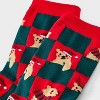 Women's Bear Checkered Christmas Crew Socks - Wondershop™ Red/Green 4-10 - 3 of 3
